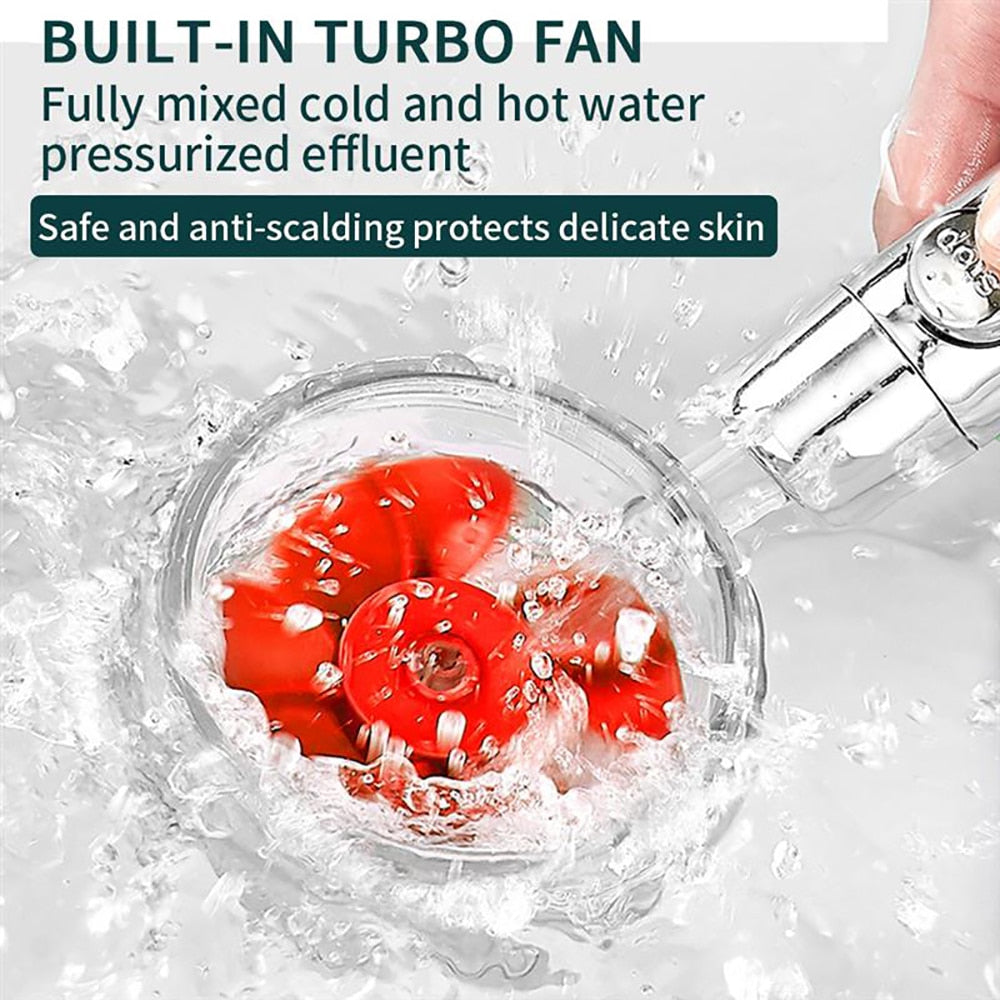 Water-saving high-pressure shower head
