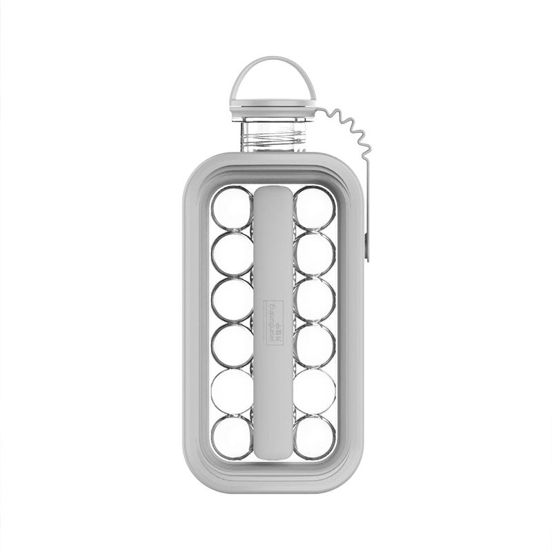 Spill-free round ice cube tray